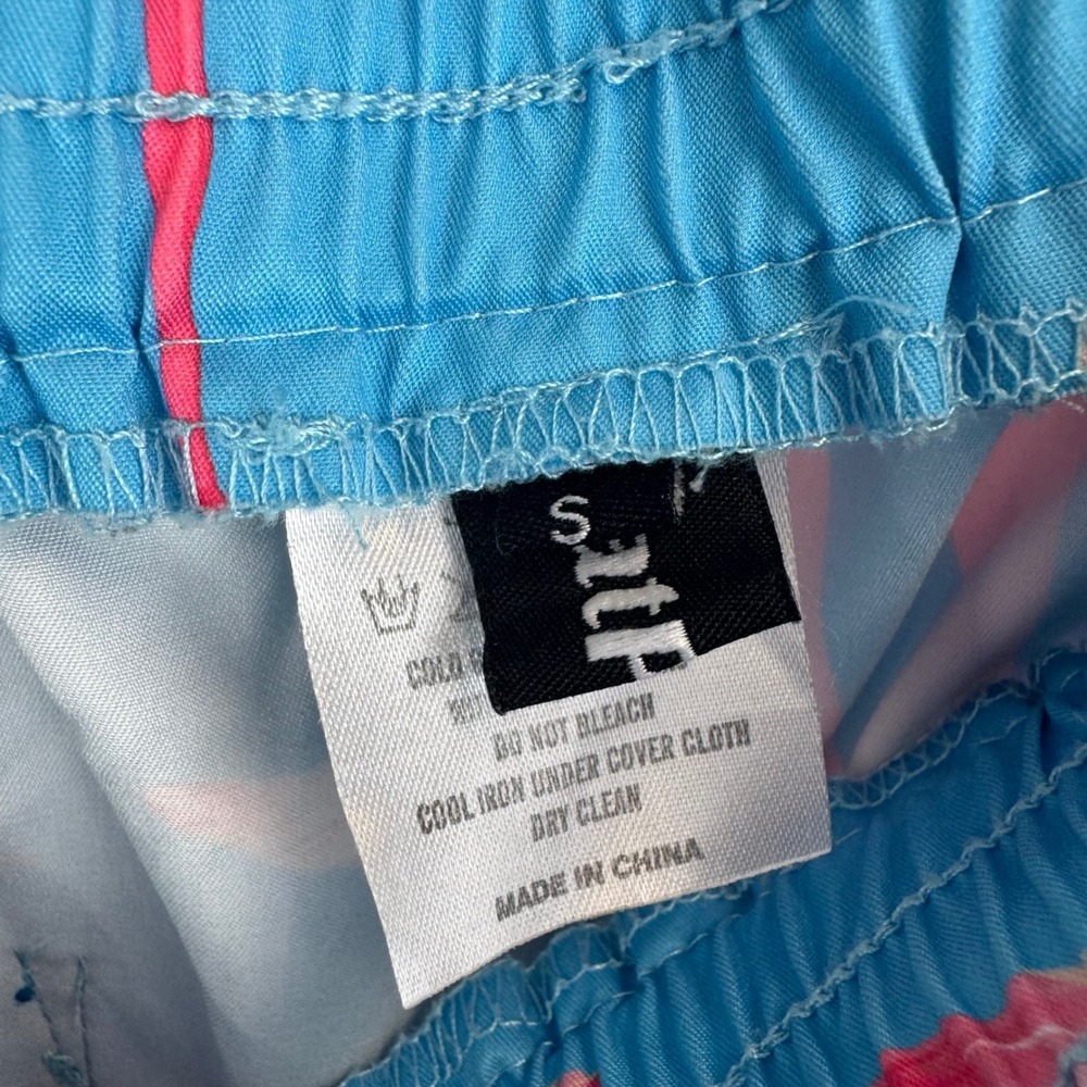 Vatpave Mens Flamingo Stripe Matching Set Blue Pink Summer Beach Outfit Small - Picture 13 of 14